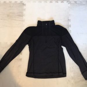 Small Lululemon striped quarter zip jacket